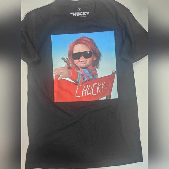Universal City Studios Other - Chucky T-Shirt Mens Medium Black Graphic Halloween 90s Horror Movie Casual Tee